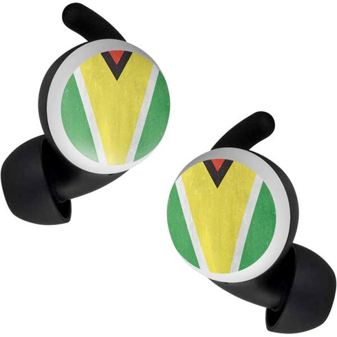 Guyana Flag Distressed Google Pixel Buds Skin